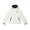 FILA Heritage Warm Versatile Solid Color Logo Hooded Long Sleeve Down Jacket Women outerwear Cloud-Mushroom-White F11W448901FWT