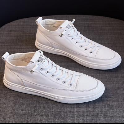 Zapatos de Piel de Vaca de Punta Plana Zapatillas de Caña Alta Zapatos Mujer Primavera Otoño Nuevos Zapatos Planos Versátiles Zapatillas de Cuero Casuales Mujer