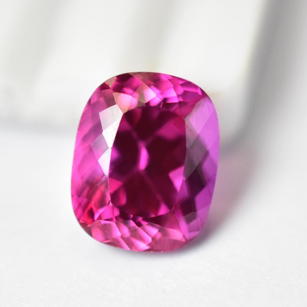 Natural Pink Burmese Ruby 9.5ct Cushion Cut Certified Loose Gemstone