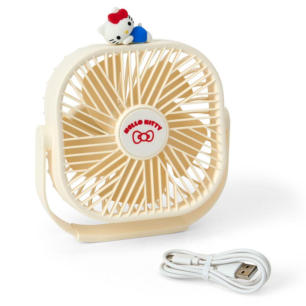 Sanrio Hello Kitty Desktop ABS Character Silicone Fan Speed Suitable for Ages 15 and Product 641863 Fan, Body Resin, Blades Polycarbonate, Part
