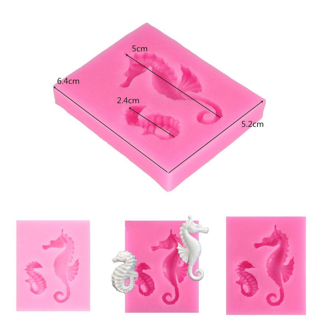 Versatile 3d Sea Horse Silicone Fondant Mold Ideal For Sugarcraft And Paste Art