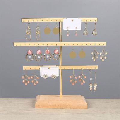 Earring Organizer Stand, 3 Tier Metal Hanging Display Holder for Earrings, Ear Studs, Dangle