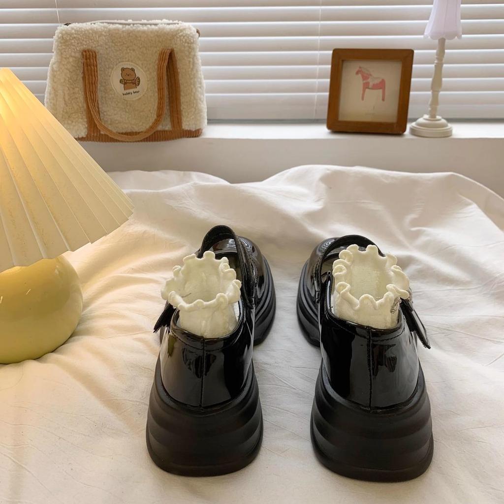Women's Korean Retro Pearl Loafers – White, Summer 2025, Versatile Shallow Mouth, College Style, Thick Sole, Round Toe, Mary Jane Shoes.