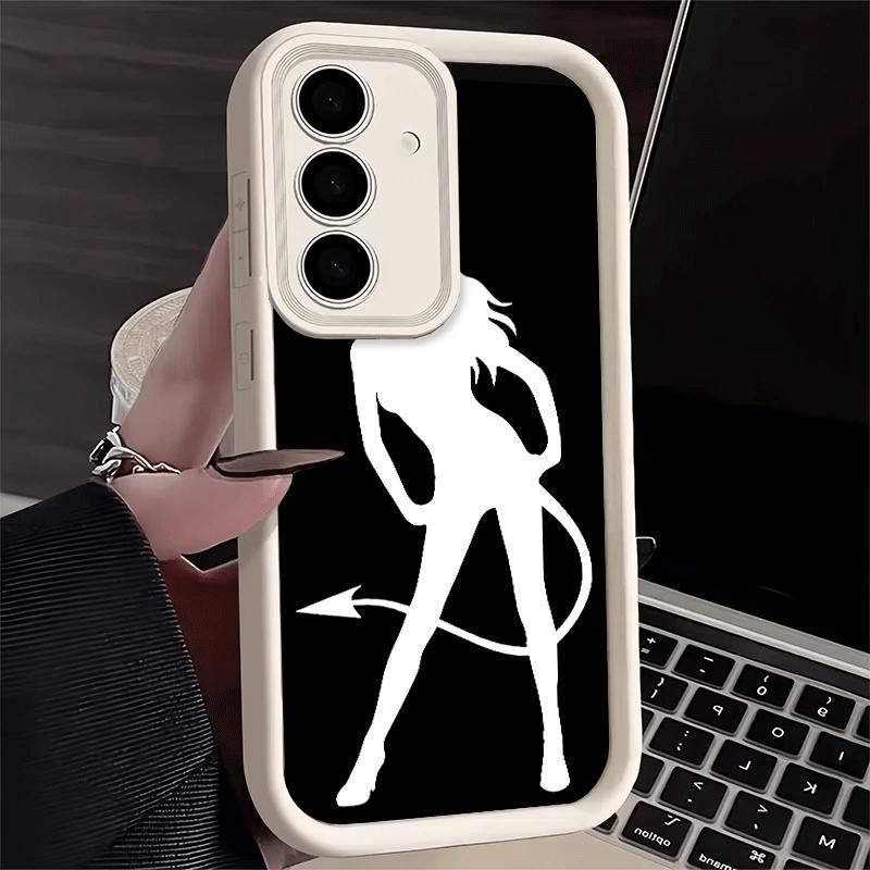 

Phone Case for Samsung Galaxy S26 S25 Ultra S24 FE Devil Girl Silhouette Cool Shell S23 Plus S22 + S21 S20 5G Soft Silicone Fund Samsung S25 Plus