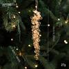 Christmas Tree Pendants Glitter Transparent Acrylic Beads Drop Pendant Petal Beading Ornaments Home Xmas Party DIY Decoration