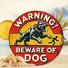 Vintage Beware of Dog Metal Tin Sign Home Wall Decor