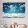 2D Starry Sky Cloud Backdrop Boy Birthday Party Photo Studio Background