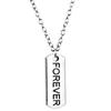 Strip Letter Initial Tags Pendant Antique Bronze Metal Men Collar Necklace New Arrival Gift