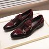Scarpe da Uomo Mocassini da Uomo Scarpe Eleganti da Banchetto da Gentleman Pelle Verniciata Crine di Cavallo Doppia Fibbia di Alta Gamma Scarpe Monk