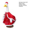 Christmas Mrs. Claus Goose Outfit for 23" High Cement/Plastic Goose Statue Red Velvet Dress Clothes with Cloak for Garden Yard Lawn Patio Decor