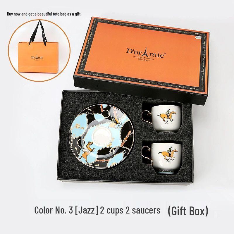 Винтажный Роскошный Керамический Набор Чашек для Турецкого Кофе и Эспрессо