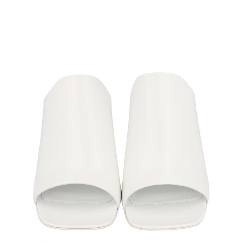 Salvatore Ferragamo Era Leather Mules White