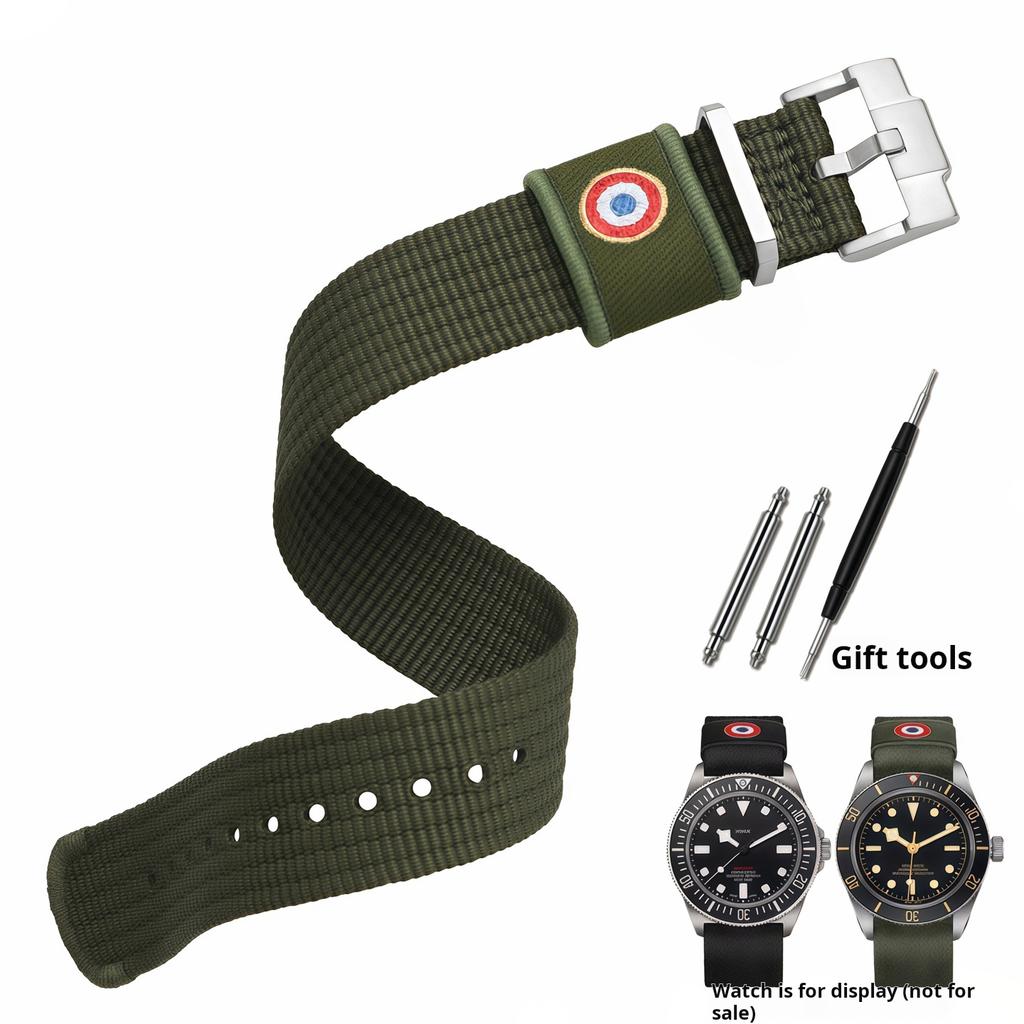 For Tudor Black Bay Red Flower Pelagos Watch Strap M2542G M25707B M25727k 22mm Outdoor Sports Nylon Watchband Men Soft Bracelet