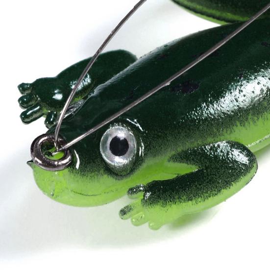 Frog Bait Anti-hanging Bottom Sharp 3D Fisheyes Anti-break Bite Resistant Hook Rust-proof High-Strength Frog Lure