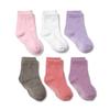 Organic Cotton Crew Socks Sets 6-12 Months Anti-Slip Grip Casual for Girls/Boys/Infants/Toddlers in Spring