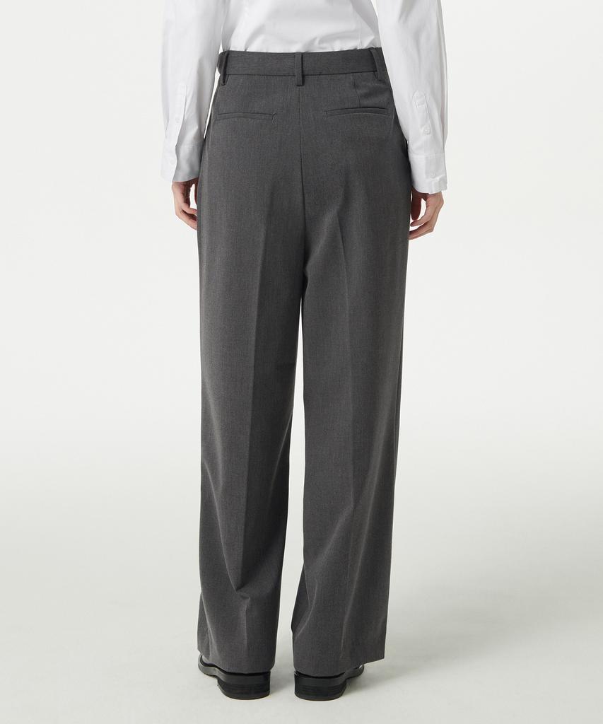 MUSINSA STANDARD WOMAN Women'S Lightweight High-Waisted Wide Hidden Banding Slacks [Medium Gray]