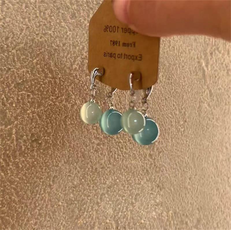 

New Fashion Versatile Minimalist Water Drop Pearl Earrings Exquisite Light Luxury Versatile Studs Elegant High Grade Ear Jewelry синий