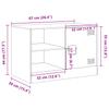 TV Stands (2 pcs) Pink 67 x 39 x 44 cm Steel