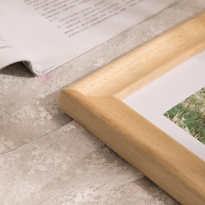 5/6/7/8/10/12-inch Simple Solid Wood Photo Frame Creative Setting Table Suitable for Office Bedroom Living Room Wall Hanging