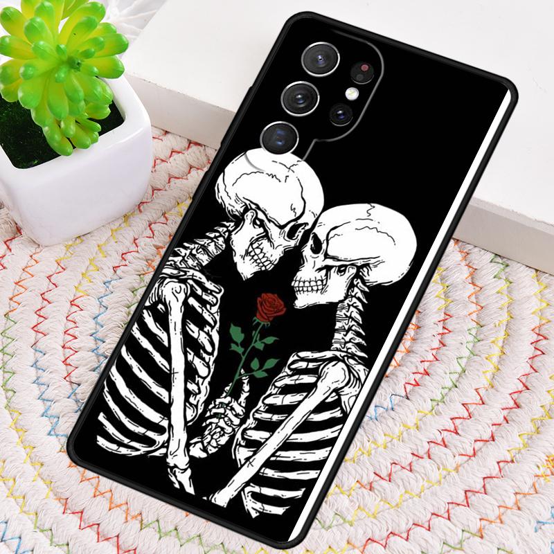 Skelett Liebhaber TPU Handyhülle Für Samsung Galaxy note 10 pro S26 S25 S24 S23 S22 Ultra Plus S21 FE S20 Stoßfeste Hülle