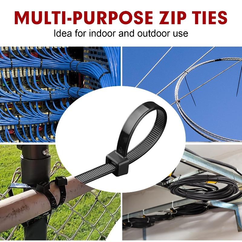 Self-locking Cable Ties Plastic Clamp Cord Ties Straps Adjustable Cables Fastening Plastic Clamp Heat Resistant Wire Zip Tie
