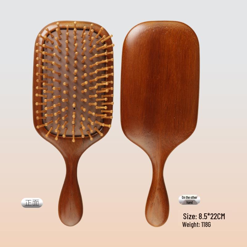 Sandelholz Meridian Massage Luftkissen Kamm Geschenkset - Massivholz Frisierkamm Souvenir