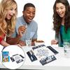 Jogo de cubo Rummy com 4 prateleiras/bandejas para crianças e adultos, jogo de peças de Rummy clássico, jogo educacional multijogador Mahjong, jogo de tabuleiro de pontos