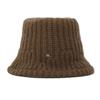 HIGHSCHOOLDISCO Badge Knit Bucket Hat Brown