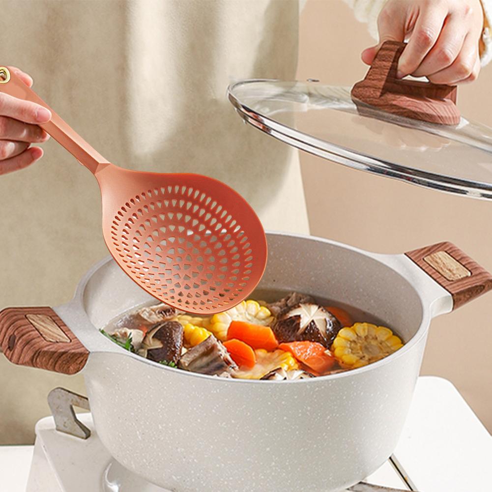 Skimmer Spoon Scratch-proof Scoop Colander Hook Design Hollow  Reusable All Purpose High Temperature Resistant Scoop Colander