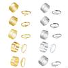 Fashion Hollow Matching Rings Set for Teen Girls Mens Engagement Adjustable Open Punk Jewelry