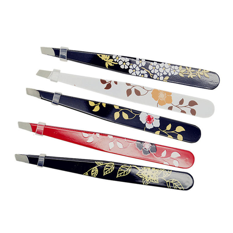 Professional Eyebrow Tweezers Hair Beauty Slanted Stainless Steel Tweezer Tool