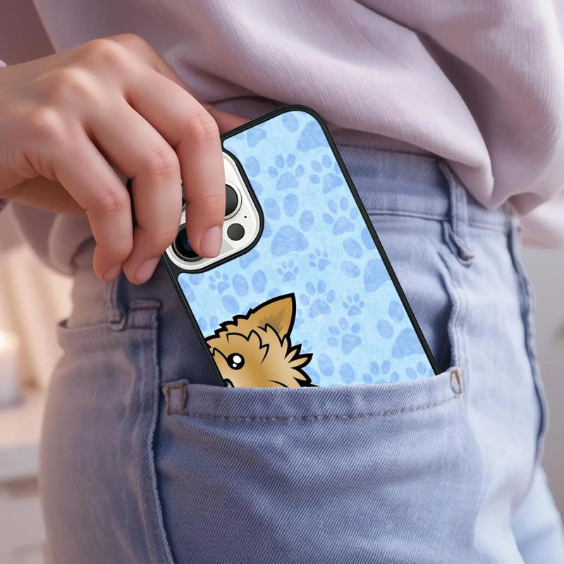 Yorkshire Terrier Dog Paw Print Phone Case For iPhone 17 Air 15 16e 14 13 Pro Max Coque 12 11 Pro Max PLUS cover