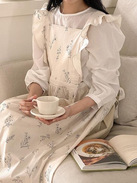 

BELLELIFE Pencil Flower Ruffle Apron single type