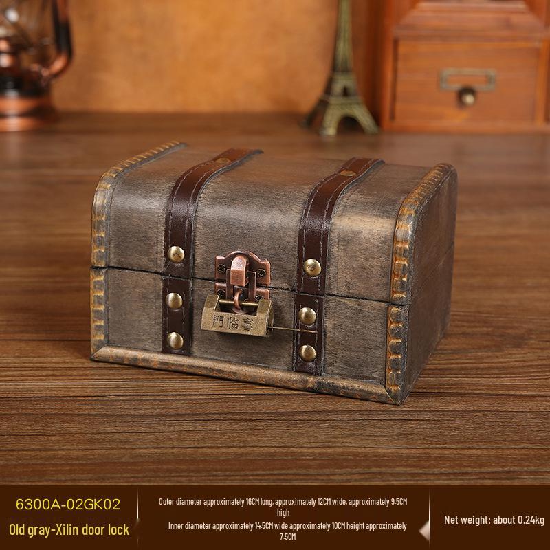 Personalized Retro Wooden Jewelry Box for Necklaces and Earrings - Decorative Storage and Gift Packaging