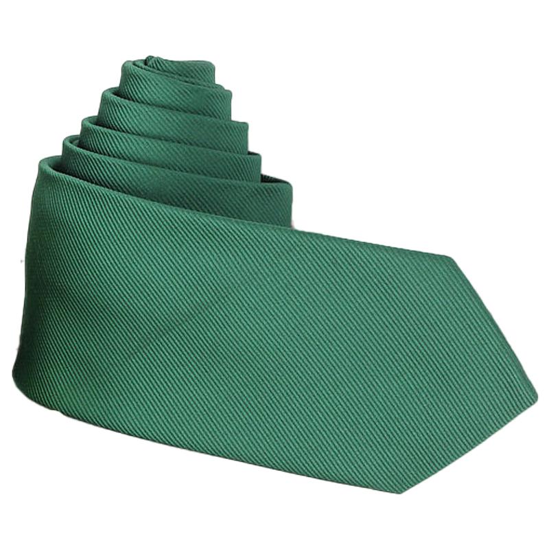 Tie Pure Color Classic Polyester Business Fashion Slim Necktie for Men Banquets Weddings Green