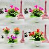 Artificial Lily Plant With Plastic Construction For Office Desk Decor And Home Interior