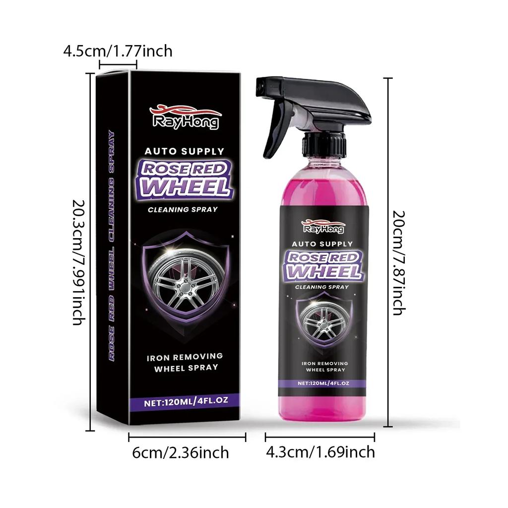 120ml Tire Cleaner Spray  Car Wheel Cleaner For Tires Long-Lasting Wheel Care Products Rim Cleaner Spray For Vehicles Trucks RVs