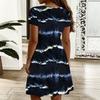 Ladies V Neck Beautiful Freesia Blossom Plus Size Loose Summer Dress