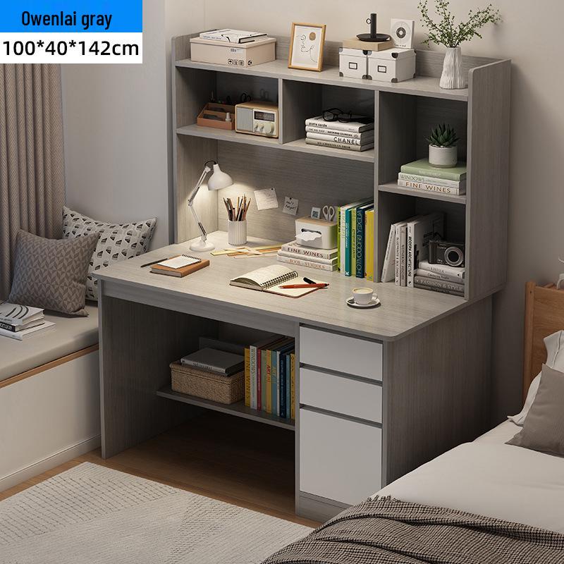 Modern Computer Desk with Bookshelf & Storage for Home, Office, Bedroom & Study Room