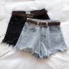 Women's 2021 Summer Ripped Denim A-Line Shorts - Wide Leg, Slimming, Loose Fit, Trendy Hot Pants