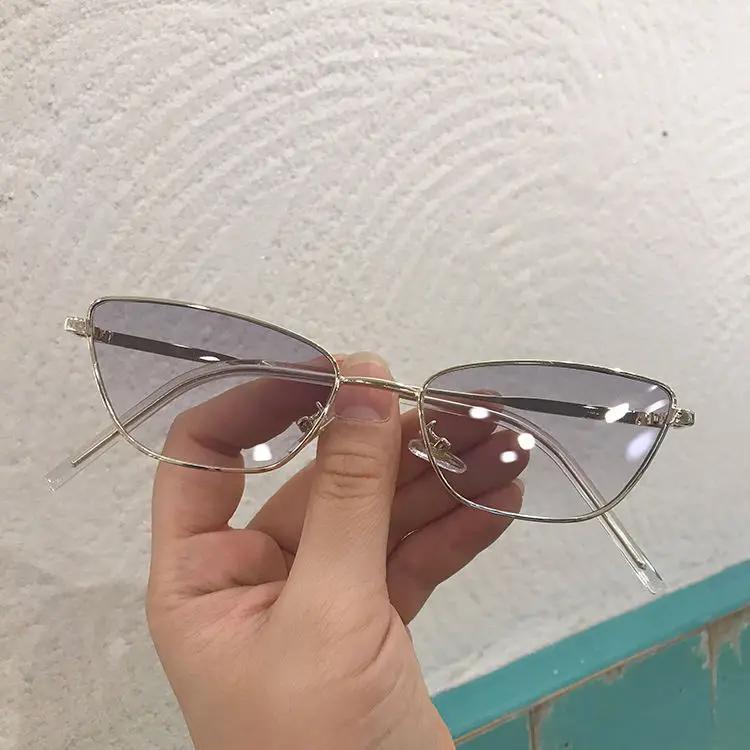 Fashionable Retro Square Metal Sunglasses Korean Style Unisex Trendy Eyewear Popular Internet Celebrity Small Box Frame
