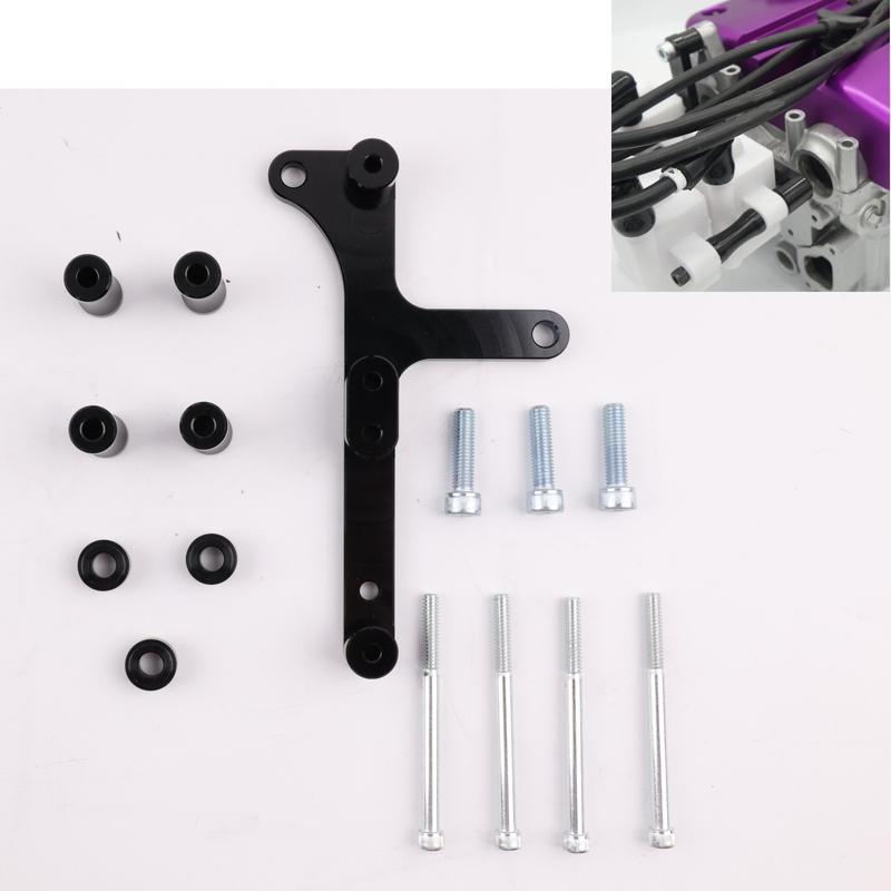 For AEM Haltech FuelTech Ignition Coil Brackets Aluminum Anodized Black For Honda B Series B16 B18 VTEC Engine