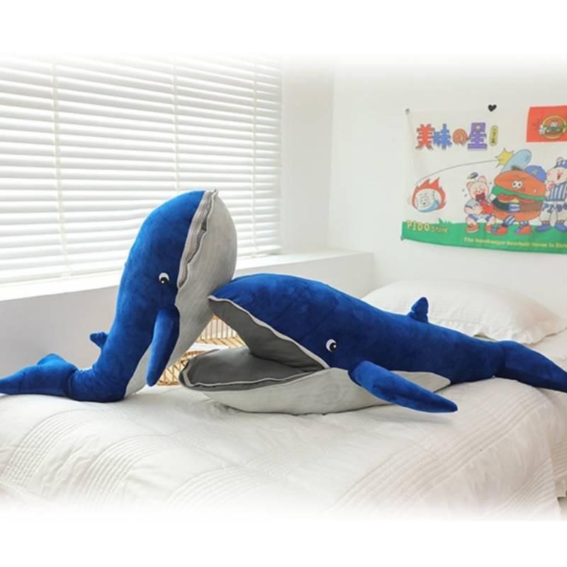 Adorable Blue Whale Plush Toy Soft And Cuddly Stuffed Animal Pillow For Girls And Boys