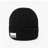 Ganni A5118 252 Logo Patch Light Structured Beanie