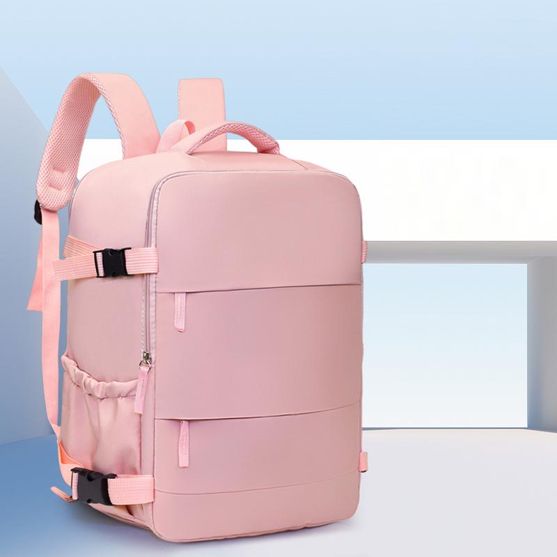 

Travel Backpack Unisex Lightweight Multipurpose Luggage Bag Student Schoolbag with Separation Shoes Bags зелений