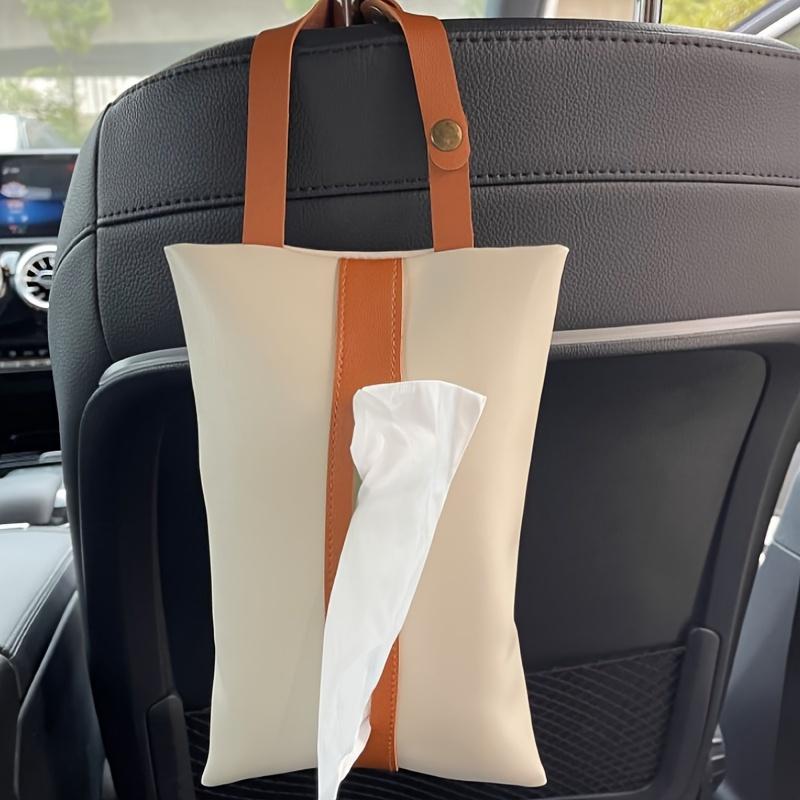 1 Stück Multifunktionaler Auto-Taschentuchboxhalter - Kunstleder, einfach aufzuhängen, geeignet für Innen- und Heimdekoration