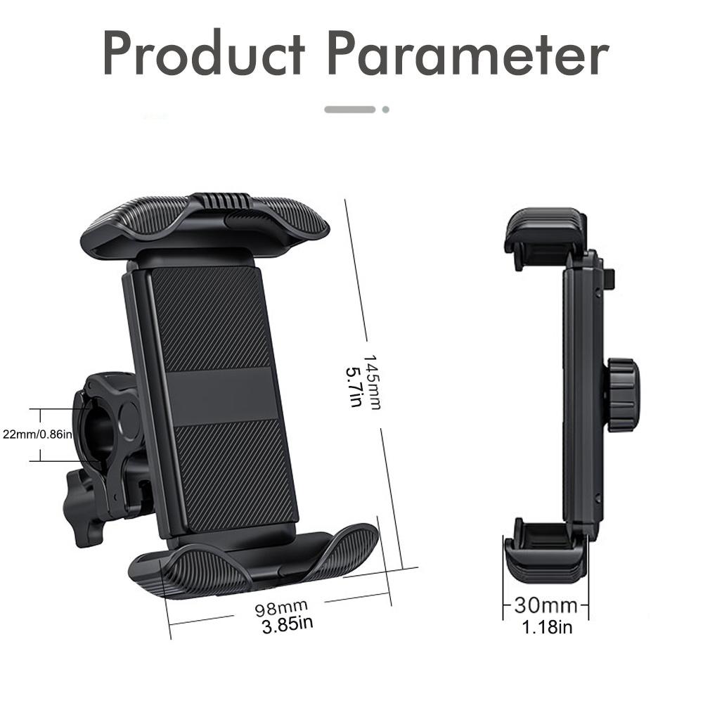 Universal Bike Phone Holder, Shockproof 360° Rotatable Motorcycle Mount with Quick Release for Fall Cycling & Dirt Riding
