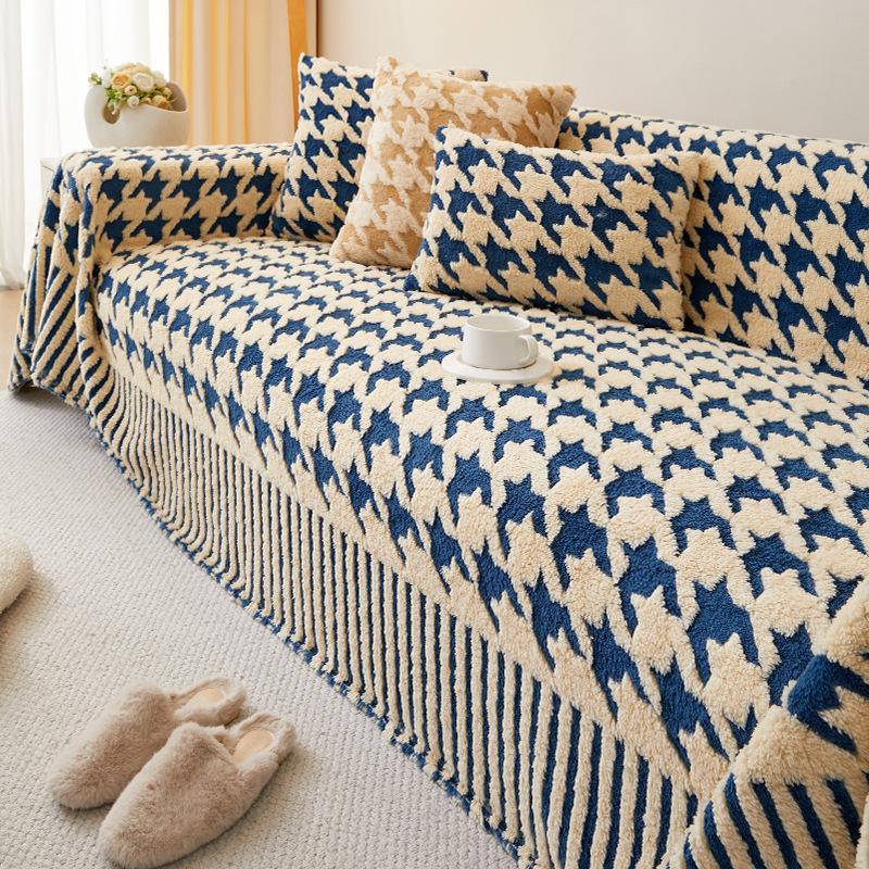 Fresh Sofa Towel Light Luxury High-Grade Plush Full Covered Sets of Cover Blanket Sofa Cover Cloth