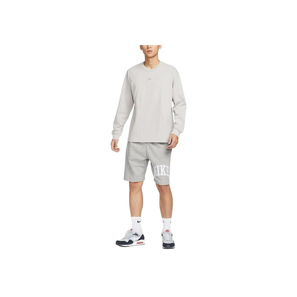 Nike Sportswear FW24 Premium Essentials Loose Casual Fashion Comfortable Long Sleeve T-Shirt Men Tops Light-Iron-Ore-Gray DO7391-014