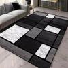 Geometrische Musterbereichsteppiche für Wohnzimmer Große Maschinenwaschbare Teppiche mit Rutschfester Rückseite Europäisch Inspirierte Tatami-Matten